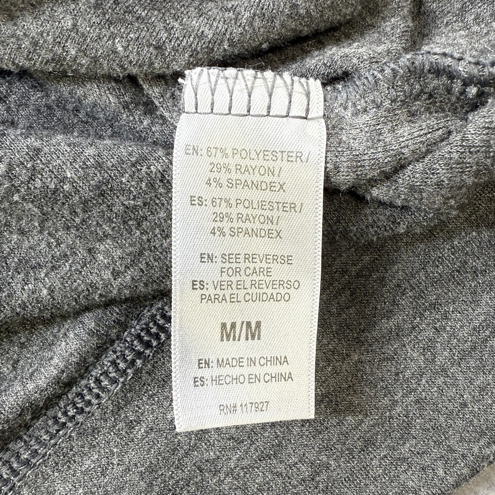 Athleta Uptempo Hoodie Womens Medium Gray Cowl Neck Long Sleeve Kangaroo Pocket - Picture 6 of 7